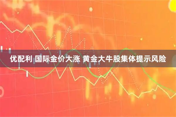 优配利 国际金价大涨 黄金大牛股集体提示风险